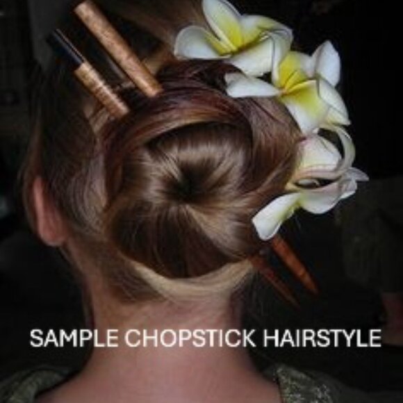 Chopsticks - set of 2 - Pier One & Japan - floral - hair sticks - Picture 5 of 6